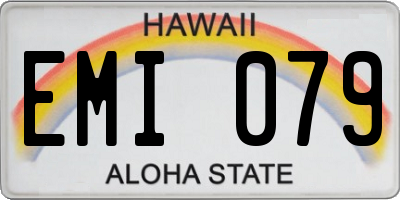 HI license plate EMI079