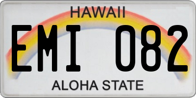 HI license plate EMI082