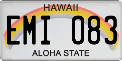HI license plate EMI083