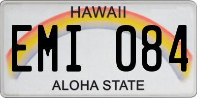 HI license plate EMI084