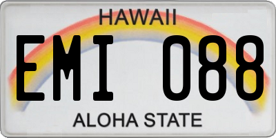 HI license plate EMI088