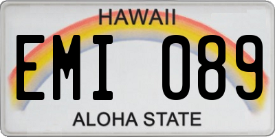 HI license plate EMI089