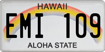HI license plate EMI109