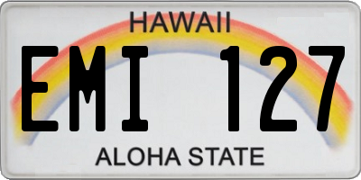HI license plate EMI127