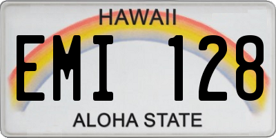 HI license plate EMI128