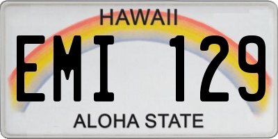 HI license plate EMI129