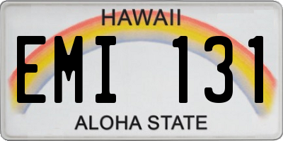 HI license plate EMI131