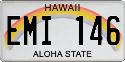 HI license plate EMI146