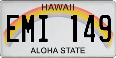 HI license plate EMI149