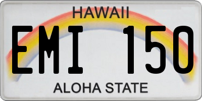 HI license plate EMI150