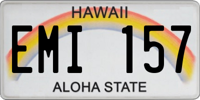 HI license plate EMI157