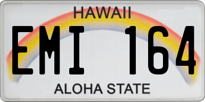 HI license plate EMI164