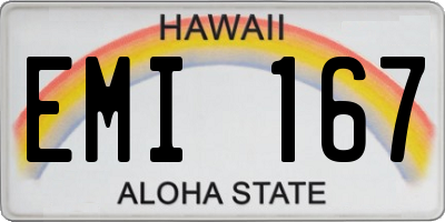 HI license plate EMI167