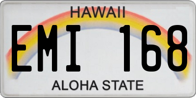HI license plate EMI168