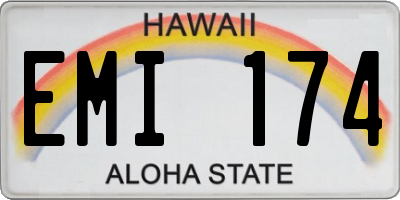 HI license plate EMI174