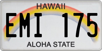 HI license plate EMI175
