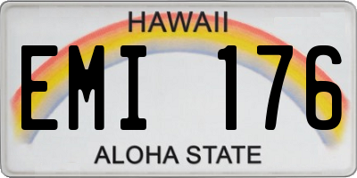 HI license plate EMI176