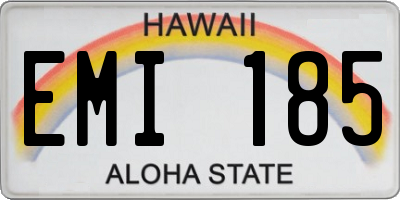 HI license plate EMI185