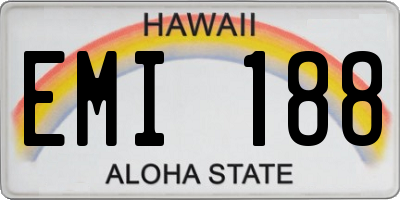 HI license plate EMI188