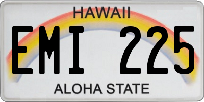 HI license plate EMI225