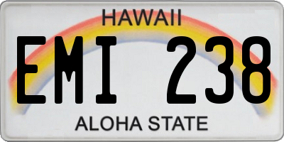 HI license plate EMI238