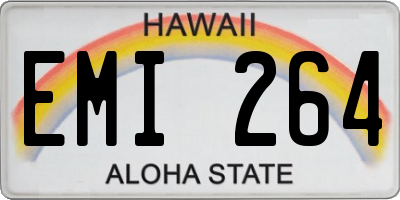 HI license plate EMI264