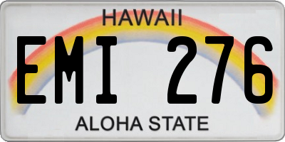 HI license plate EMI276
