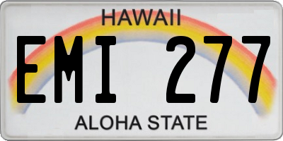 HI license plate EMI277