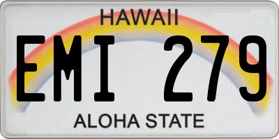 HI license plate EMI279