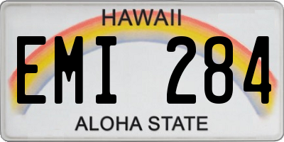 HI license plate EMI284