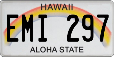 HI license plate EMI297
