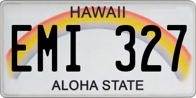 HI license plate EMI327