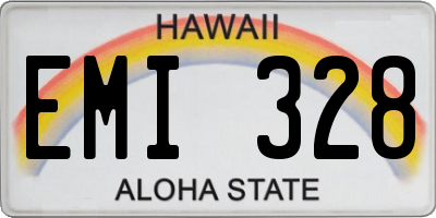 HI license plate EMI328