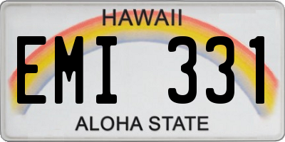 HI license plate EMI331