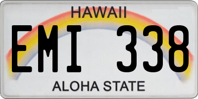 HI license plate EMI338