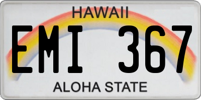 HI license plate EMI367