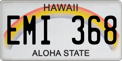 HI license plate EMI368