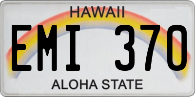 HI license plate EMI370