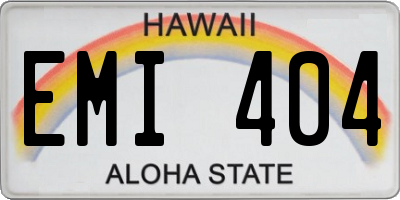 HI license plate EMI404