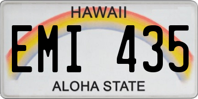 HI license plate EMI435