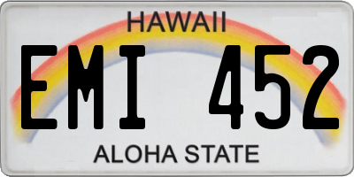 HI license plate EMI452