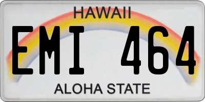 HI license plate EMI464