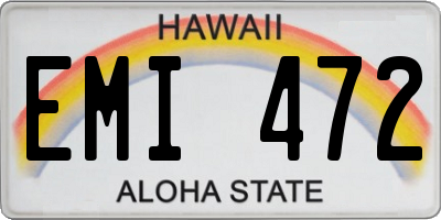 HI license plate EMI472