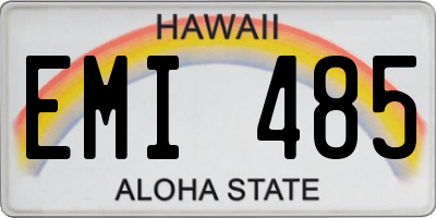 HI license plate EMI485