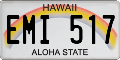 HI license plate EMI517