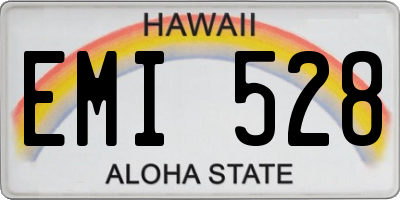 HI license plate EMI528