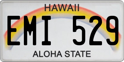 HI license plate EMI529