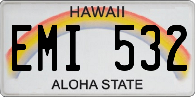 HI license plate EMI532