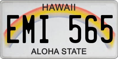 HI license plate EMI565
