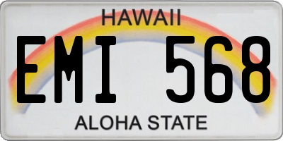 HI license plate EMI568